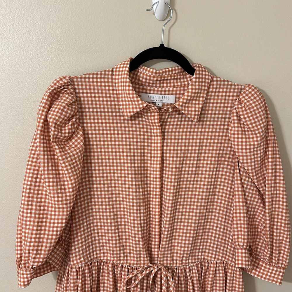 Hunter Bell McCauley Dress Fall Harvest Gingham Size Medium - Picture 9 of 15